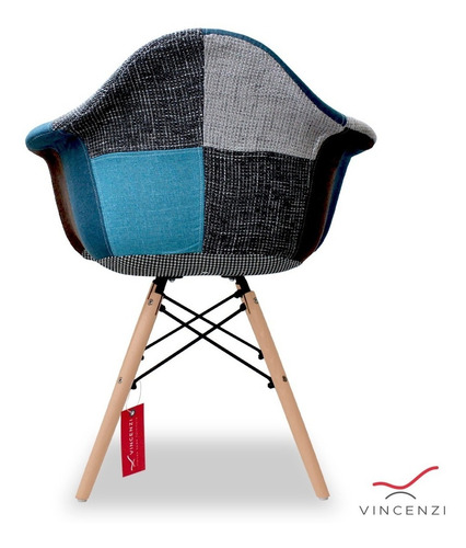 Imagen 4 de 8 de Silla Poltrona Eames Patchwork Calgary Vincenzi R2739