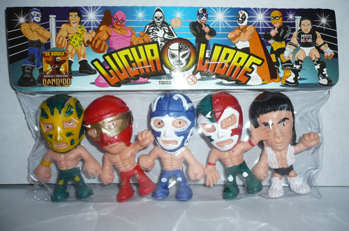Luchador Muñeco Mini Bobblehead Fhisman Juguete Lucha Libre