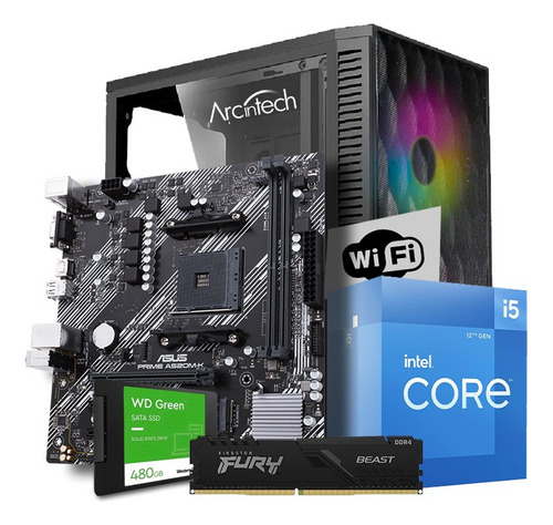 Arcintech Pc Gamer Core I5 12400 12va 32gb Ssd 480gb Wifi