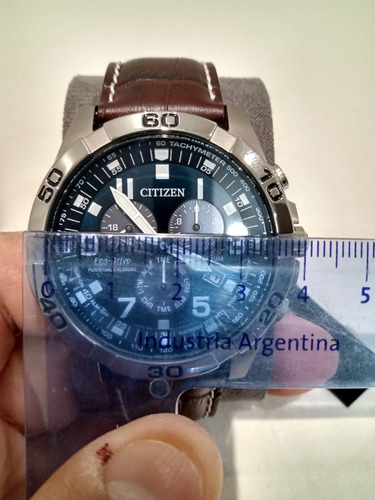 Citizen Titanium Eco Drive Cuero Marrón Modelo Bl5551-06l