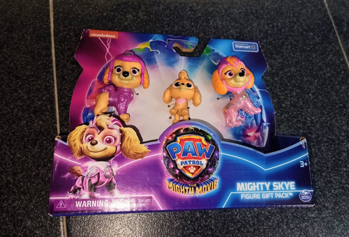 Paw Patrol Set De 3 Figuras Mighty Skye Paw Patrol The Movie (Usado)