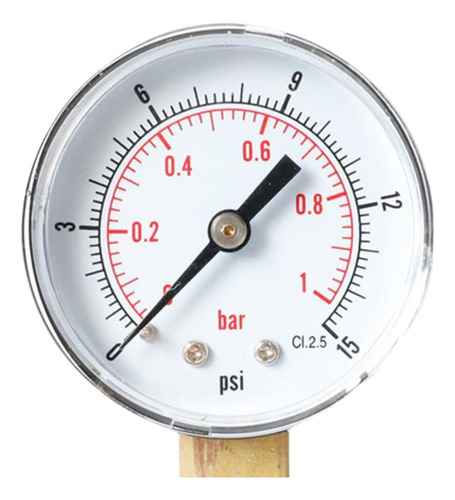 Manómetro, 1/8 Bspt , 0-15psi, 0-1bar, Adecuado Para