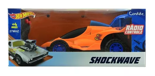 Carrinho Hot Wheels Laranja Shock Wave c/ Controle Remoto - Shop Macrozao