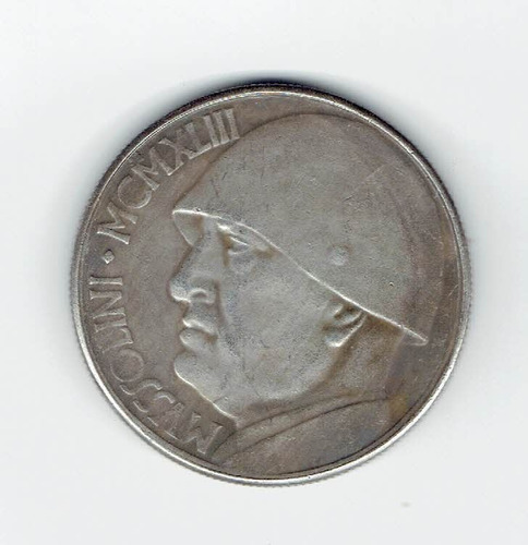 Moneda Italiana De Mussolini, 1943. Jp