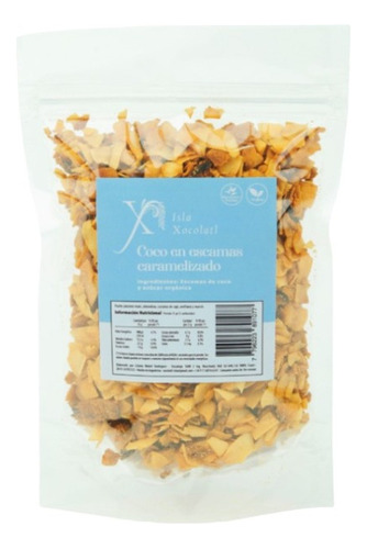 Coco En Escamas Caramelizados 300g Isla Xocolatl Apta Vegano