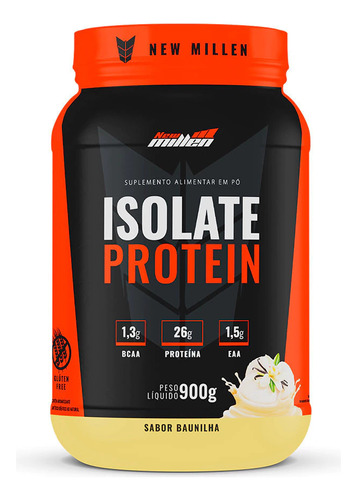 Isolate Protein 900g New Millen Iron Man Sabor Baunilha