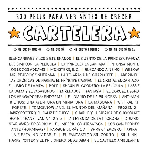Poster Cartelera Kids! 330 Pelis Para Ver Antes De...crecer!
