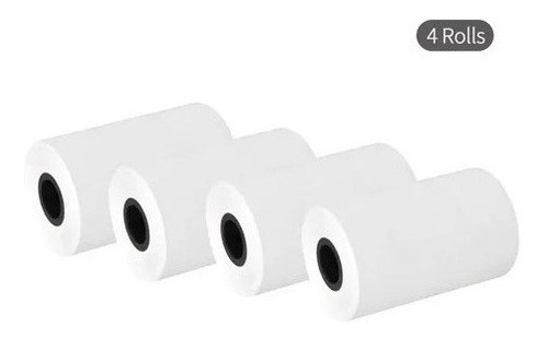 4 Rollos Papel Térmico Mini Impreora 58mm Mini Pos 57mm X50