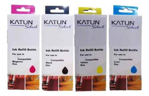 Kit 4 Tinta T664 L110 L210 L350 L355 L565 Cmyk Katun 100ml