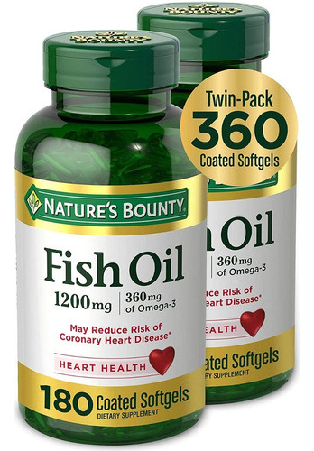 Aceite De Pescado Nature's Bounty 360 Capsulas