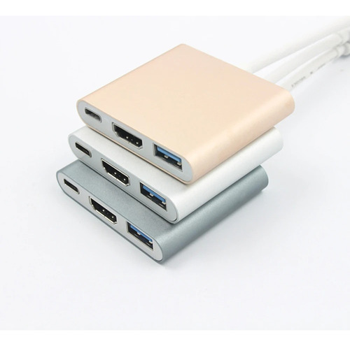 Adaptador 3 En 1 Usbc 3.1 A Usb3.0/c/hdmi/ 4k Mac Switch Pc