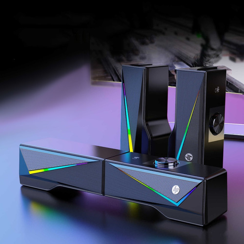Parlantes Pc Gamer Hp Dhe-6005 Para Computadora Usb 2 En 1