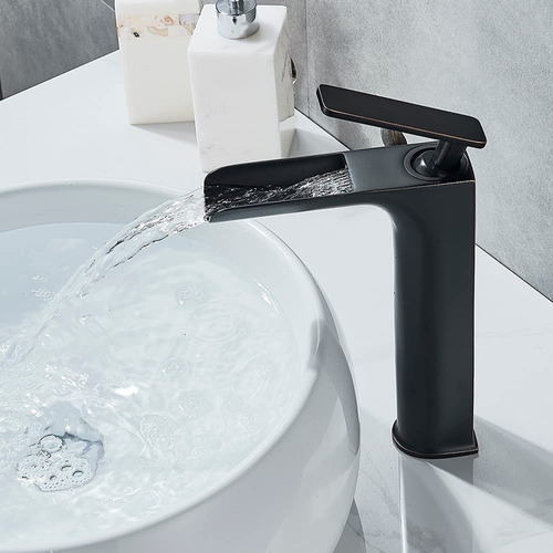 Grifo Sahroo Mezclador Lavabo Mate Montaje Cubierta Cascada