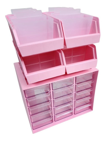 Combo Organizador Rosa Pink C+organiz  Gavetero+4fb2+divis