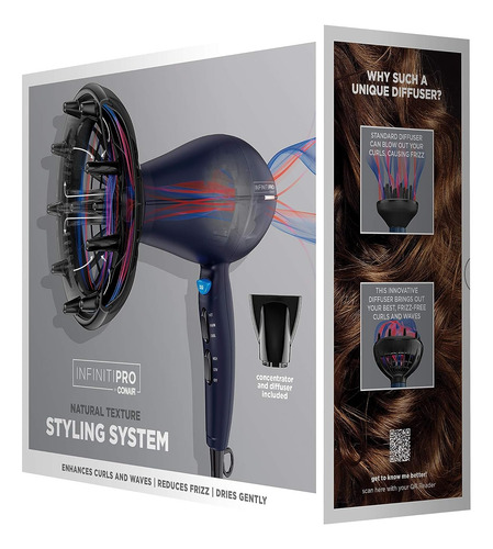 Secador De Cabello Infinitipro By Conair Con Difusor Inno...