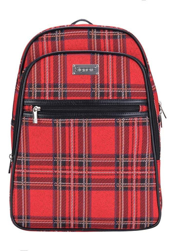 Mochila Signature Para Laptop Diseno Red Tartan