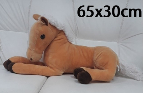 Cavalo De Pelúcia Grande 65 X 30cm Presente Natal Namorada