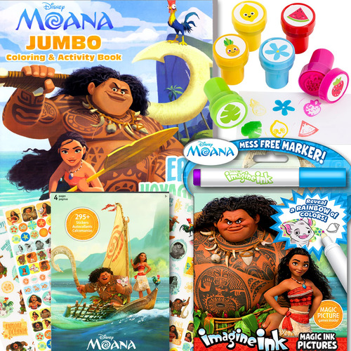 Libro De Para Colorear Y Actividades De Disney Moana Con Peg