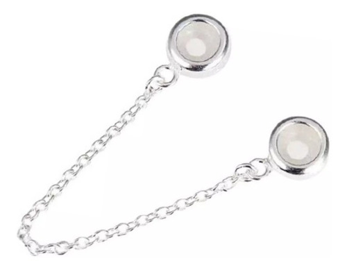 Trava Corrente Segurança Pulseira Berloque Prata 925 T