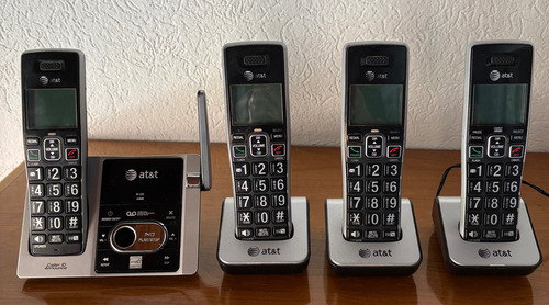Teléfono Inalámbrico At&t. 4 Terminales Negro (Usado)