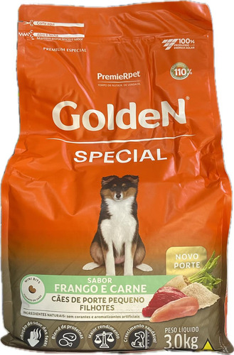 Ração Golden Cães Special Filhote Frango E Carne Minibit 3kg