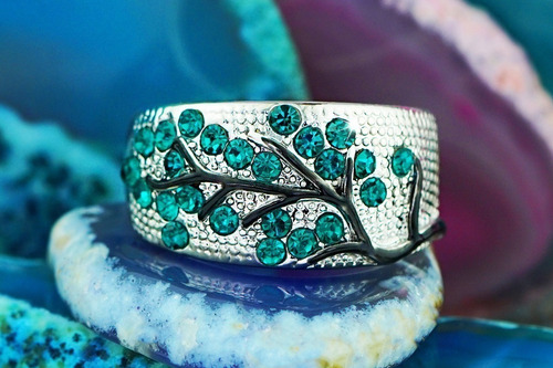 Anillo Hermoso Árbol Bonsái Cerezo Amuleto Suerte B Deseos