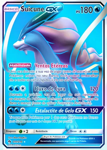 Carta Pokémon Lendário Suicune Gx Trovões Perdidos