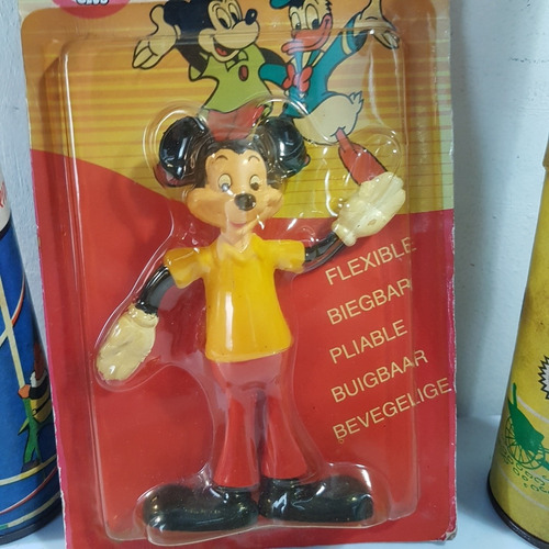 Antigo Brinquedo Boneco Mickey Articulado Na Caixa Original