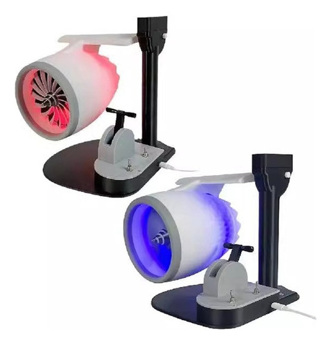 Ventilador Humidificador Sobremesa En Forma Turbina Con Luz