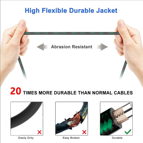Augioth 1/4 Trs Cable 3ft 2pack, Balance 6.35mm Trs Plug,...