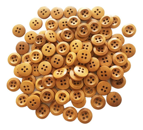 100 Piezas Botones De Madera Botones Artesanales Botones