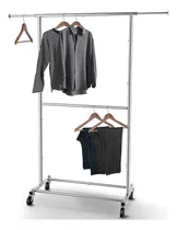 Comprar Rack Perchero Con Ruedas Doble Para Ropa Abrigos Vestidos