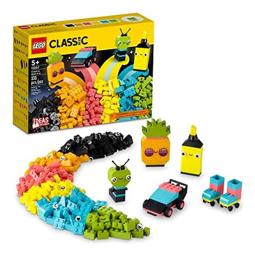 Lego Classic Creative Neon Fun Brick Box Set 11027, Construy