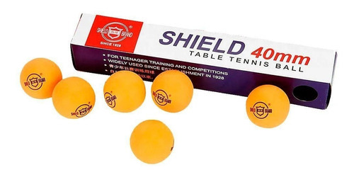 Kit 6 Bolinhas De Ping Pong Shield 40mm