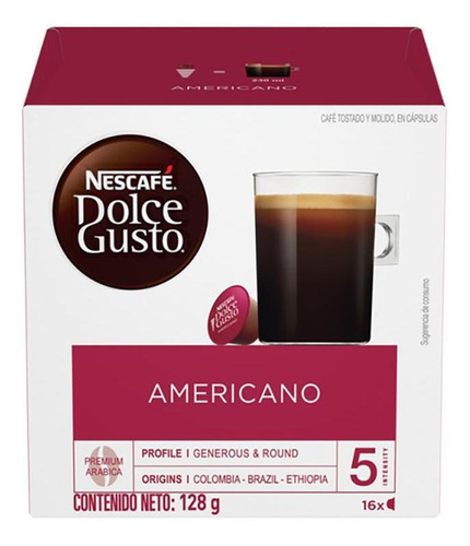 Imagen 1 de 1 de Capsulas Nescafé® Dolce Gusto® Americano