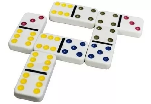 Jogo Domino na Lata Colorido com 28 peças