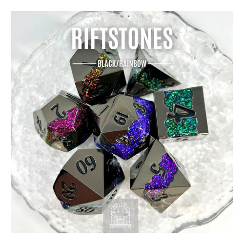 Dados Poliedrales Sages Portal Metal Riftstone Dnd Dice De 7