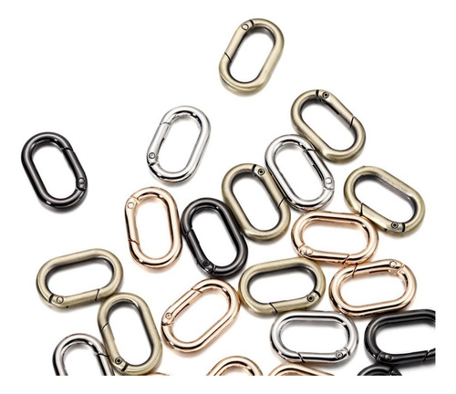 4 X 5 Uds Anillos Ovalados De Resorte Ganchos De Resorte