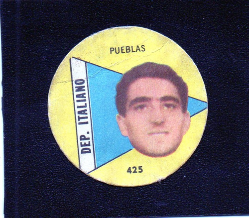Fulbito 1964, Figurita N° 425 Pueblas Dep. Italiano. Mira!!!