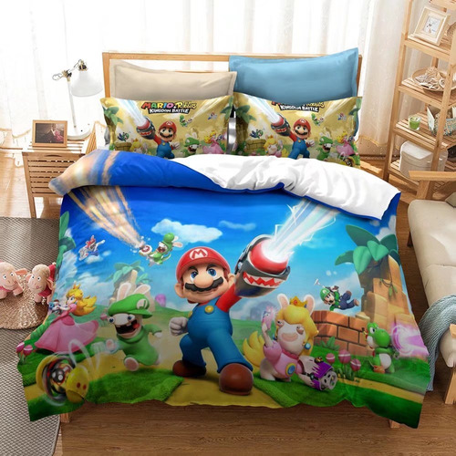 Juego De Ropa De Cama Super Mario Bros., Juego De Funda De E