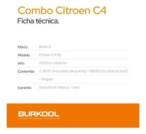 Combo Burletes De Puerta Y Baúl Citroen C4 4p + Regalo