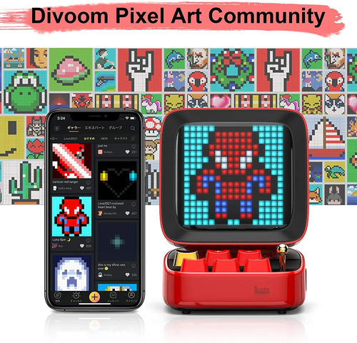 Ditoo Retro Pixel Art Game Altavoz Pantalla Frontal Co...