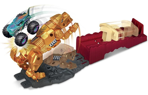 Imagen 3 de 7 de Pista Hot Wheels Pista Monster Truck Sabretooth Showdown