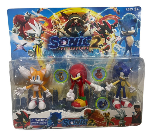 Blister Sonic The Hedgehog X3 Personajes + Tazos