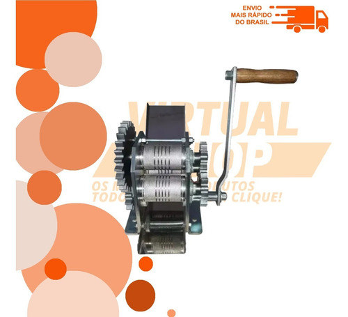 Engenho De Cana Garapeira Com 03 Moendas Manual B60 Inox Pro