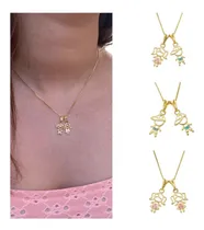 Comprar Colar Com 2 Pingentes Menino E Menina Banhado A Ouro 18k