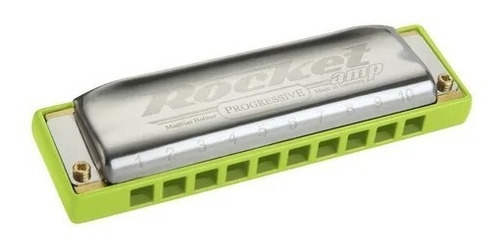 Imagen 7 de 10 de Armonica Profesional Hohner Rocket Tono C Alemana Estuche Do