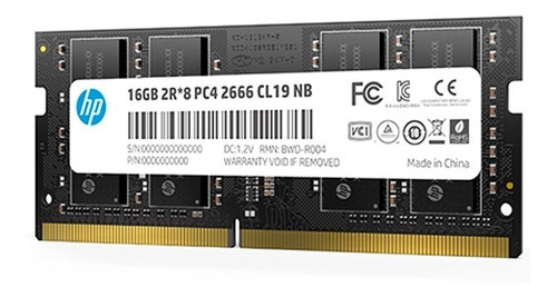 Memoria Hp S1 Series, 8gb, Ddr4, So-dimm, 2666 Mhz, 1.2v.
