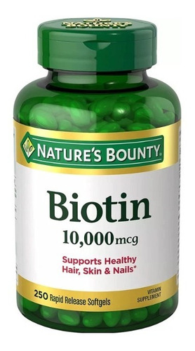 Biotina 250 Capsulas Natures Bounty - Unidad a $627