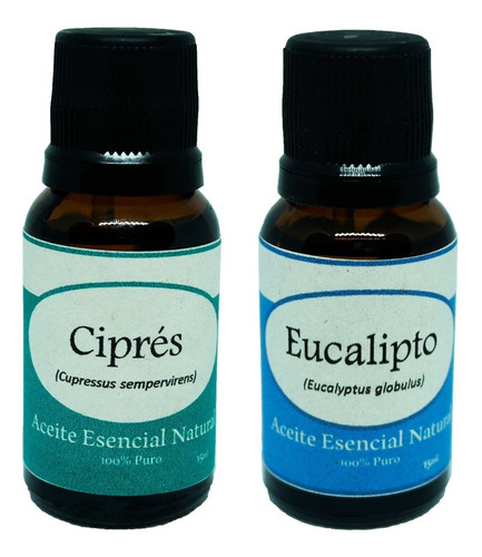 Eucalito Y Cipres Aceite Esencial Natural 15ml 2 Puro